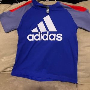 Adidas xs blue white and red shorts